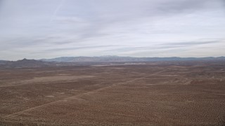 5K aerial stock footage of a VFX Background Plate of the Mojave Desert, California Aerial Stock Footage | AX0006_152