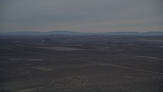 5K aerial stock footage of Mojave Desert VFX Background Plate at Sunset, California Aerial Stock Footage | AX0007_022