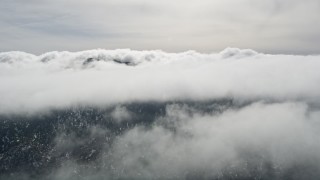 5K aerial stock footage of approaching and flying over a cloud bank over Southern California Aerial Stock Footage | AX0010_087E