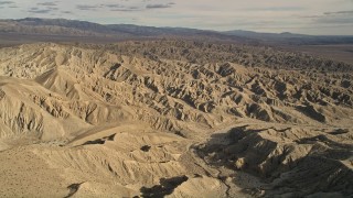 AX0011_001 - 5K aerial stock footage approach the Little San Bernardino Mountains in the Mojave Desert, California