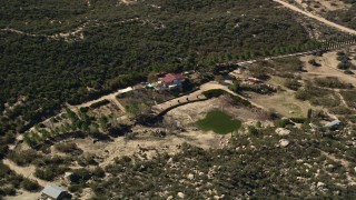 5K aerial stock footage of flying by a rural home, Mountain Center, California Aerial Stock Footage | AX0014_025