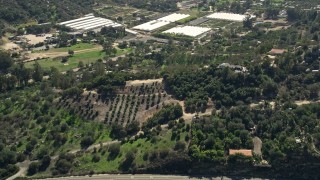 5K aerial stock footage of a hillside rural home, Fallbrook, California Aerial Stock Footage | AX0015_008