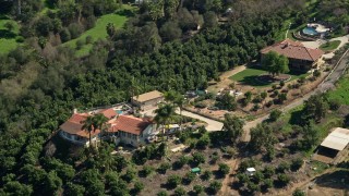 5K aerial stock footage of hilltop houses, Fallbrook, California Aerial Stock Footage | AX0015_022