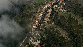 5K aerial stock footage bird's eye of upscale hillside homes, San Clemente, California Aerial Stock Footage | AX0016_040