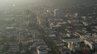 5K aerial stock footage fly by Hollywood Boulevard, Hollywood, California Aerial Stock Footage | AX0017_084