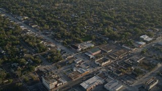 5K aerial stock footage approach a church at sunrise in Orlando, Florida  Aerial Stock Footage | AX0018_022