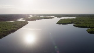 St. Johns River, FL Aerial Stock Footage