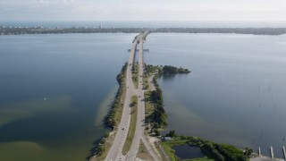 Melbourne Causeway, FL Aerial Stock Footage