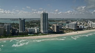 AX0031_064 - 5K aerial stock footage of Akoya Miami Beach Condo, Miami Beach, Florida