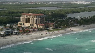 5K aerial stock footage of The Villas of Positano, Hollywood, Florida Aerial Stock Footage | AX0031_096