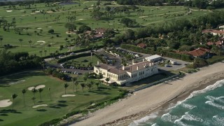 AX0032_047 - 5K aerial stock footage of Gulf Stream Golf Club, Delray Beach, Florida