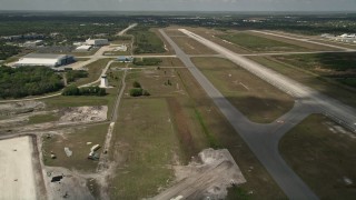Melbourne Regional Airport, FL Aerial Stock Footage