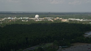 5K aerial stock footage of Epcot Theme Park, Walt Disney World, Orlando, Florida Aerial Stock Footage | AX0035_036