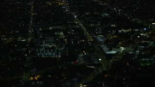 AX0156_015E - 7.6K aerial stock footage orbiting Children's Hospital Los Angeles complex in Hollywood, California