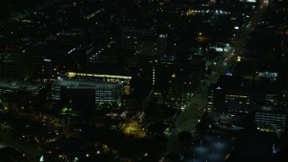 7.6K aerial stock footage of the Children's Hospital Los Angeles complex in Hollywood, California Aerial Stock Footage | AX0156_017E