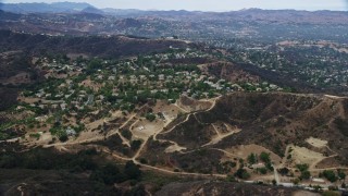 7.6K aerial stock footage of a small neighborhood in the hills of Topanga, California Aerial Stock Footage | AX0157_020E