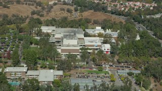 7.6K aerial stock footage of the California Institute of the Arts, Santa Clarita, California Aerial Stock Footage | AX0159_022