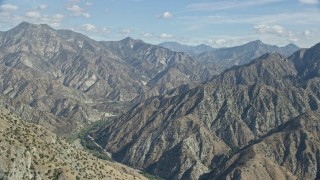 7.6K aerial stock footage revealing canyon and mountain ridges, Sunland-Tujunga, California Aerial Stock Footage | AX0159_059