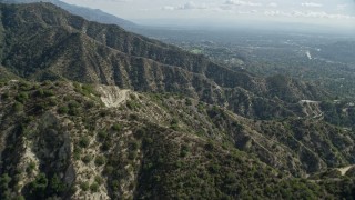 7.6K aerial stock footage revealing a residential community and country club, La Cañada Flintridge, California Aerial Stock Footage | AX0159_063E