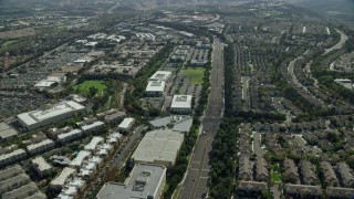 7.6K aerial stock footage flying over Aliso Viejo Parkway, Aliso Viejo, California Aerial Stock Footage | AX0159_179