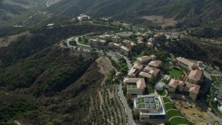 7.6K aerial stock footage of Soka University of America in the hills of Aliso Viejo, California Aerial Stock Footage | AX0159_181