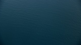 7.6K aerial stock footage of a bird's eye view of open water of the Pacific Ocean, Southern California Aerial Stock Footage | AX0160_032