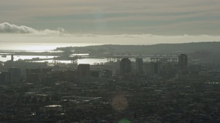 7.6K aerial stock footage of office buildings in Downtown Long Beach, California Aerial Stock Footage | AX0161_002