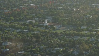 7.6K aerial stock footage of the Hawthorne School in Beverly Hills, California Aerial Stock Footage | AX0161_106