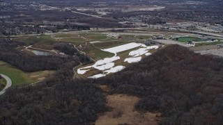 AX0166_0063 - 4K aerial stock footage of The Rock Snowpark, Franklin, Wisconsin