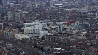 4K aerial stock footage of a hospital, Milwaukee, Wisconsin Aerial Stock Footage | AX0167_0008