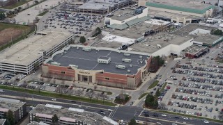 4K aerial stock footage of the Nordstrom store at the Westfield Old Orchard shopping mall in Skokie, Illinois Aerial Stock Footage | AX0167_0069