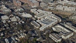 6.7K aerial stock footage of flying over apartment buildings in Atlanta, Georgia Aerial Stock Footage | AX0171_0108