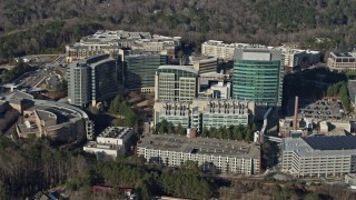 6.7K aerial stock footage of the Centers for Disease Control and Prevention in Atlanta, Georgia Aerial Stock Footage | AX0171_0115