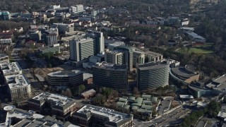 6.7K aerial stock footage orbit the Centers for Disease Control and Prevention in Atlanta, Georgia Aerial Stock Footage | AX0171_0116