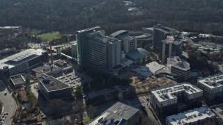 6.7K aerial stock footage of flying around the Centers for Disease Control and Prevention in Atlanta, Georgia Aerial Stock Footage | AX0171_0117