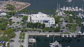 6.7K aerial stock footage of Miami City Hall in Miami, Florida Aerial Stock Footage | AX0172_009