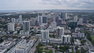 AX0172_054 - 6.7K aerial stock footage of flying around Downtown Fort Lauderdale, Florida