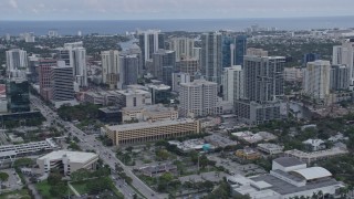 6.7K aerial stock footage of flying past Downtown Fort Lauderdale, Florida Aerial Stock Footage | AX0172_055