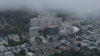 AX0173_0117 - 6K aerial stock footage of the UCSF Medical Center in the Inner Sunset District, San Francisco, California