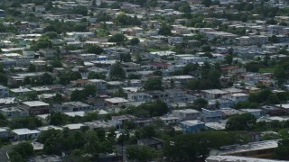 4.8K aerial stock footage of neighborhood houses, Toa Baja, Puerto Rico Aerial Stock Footage | AX101_229E