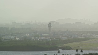 4.8K aerial stock footage of Luis Muñoz Marín International Airport, Carolina, Puerto Rico Aerial Stock Footage | AX103_142