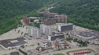 4.8K aerial stock footage of office and apartment buildings, Pittsburgh, Pennsylvania Aerial Stock Footage | AX105_004