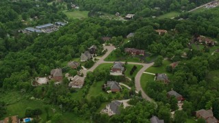 4.8K aerial stock footage of upscale homes in Pittsburgh, Pennsylvania Aerial Stock Footage | AX106_008E