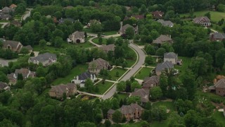 4.8K aerial stock footage of upscale homes in Allison Park, Pennsylvania Aerial Stock Footage | AX106_015E