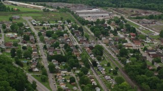 4.8K aerial stock footage of the small town of Koppel, Pennsylvania Aerial Stock Footage | AX106_048E