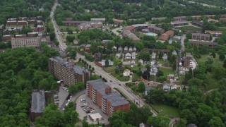 4.8K aerial stock footage of apartment buildings, Pittsburgh, Pennsylvania Aerial Stock Footage | AX107_202