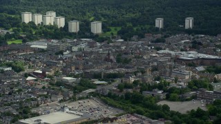 5.5K aerial stock footage of the Scottish town of Falkirk, Scotland Aerial Stock Footage | AX109_136