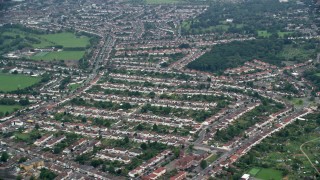 Suburban Houses Aerial Stock Photos