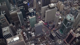 5.5K aerial stock footage orbit Times Square and Broadway in Midtown, New York City Aerial Stock Footage | AX120_176E