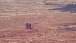 5.5K aerial stock footage of a small butte in the desert, Navajo Nation Reservation, Arizona, Utah Aerial Stock Footage | AX132_094